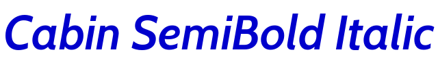 Cabin SemiBold Italic フォント